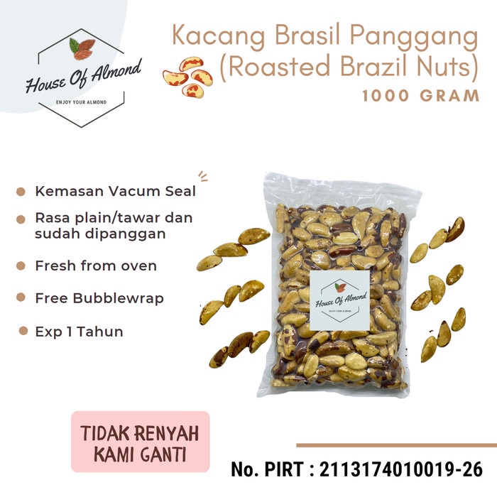 

Kacang Brasil Panggang (Roasted Brazil Nuts / Brazilian Nuts) 1Kg