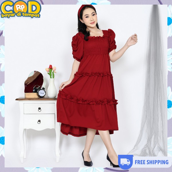 Gaun Perempuan Musim Panas Gaum Natalan Terbaru Casual Dres Natal Kekinian Mini Dress Formal Korea S