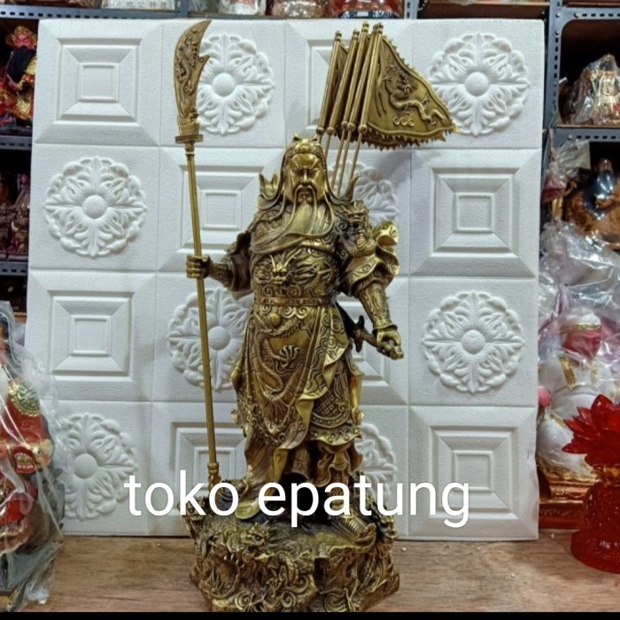 Promo Patung Dewa Kwan Kung / Kwan Kong / - Kuningan 24 Inch 01