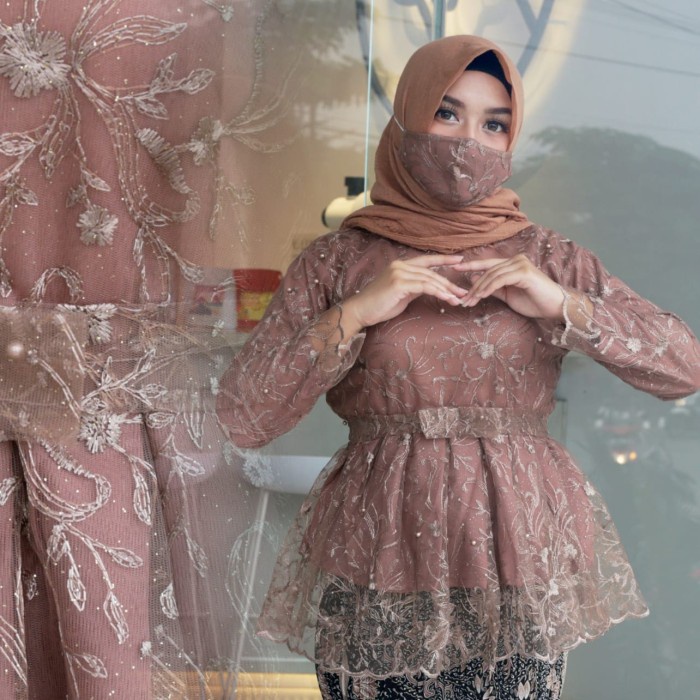 Atasan kebaya tile modern / Kebaya salsa / Atasan Kebaya wisuda