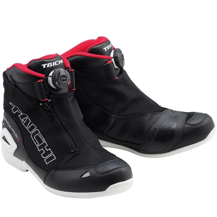 RS TAICHI RSS008 BOA WRAP AIR RIDING SEPATU TOURING MOTOR- BLACK WHITE ORIGINAL