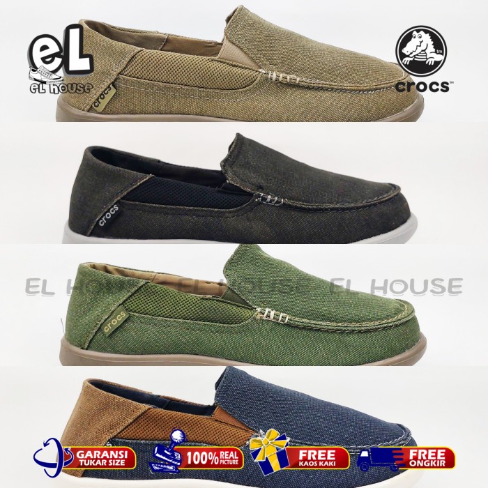 TERLARIS CROCS SANTA CRUZ DELUXE/SEPATU CROCS PRIA/SEPATU SLIP ON/CROCS CANVAS /SEPATU RUNNING/SLIP