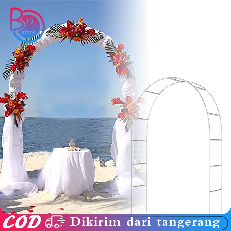 Pergola Besi Dekorasi 2leyer Besi Lengkung Dekorasi 2,4m X 1,4m Gapura Pintu Masuk Dekorasi