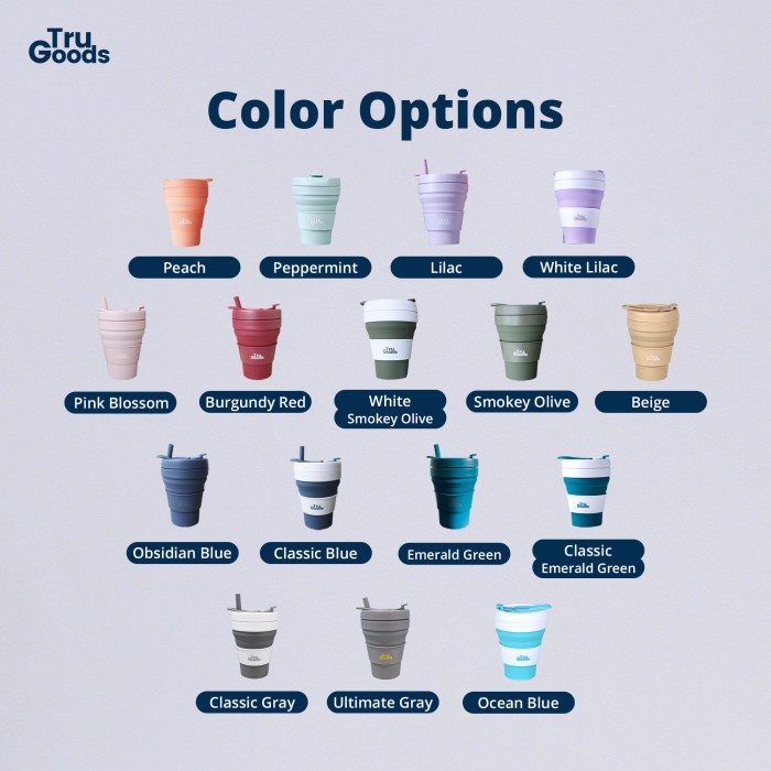 FOLDABLE CUP PREMIUM TRU GOODS / GELAS KOPI LIPAT 475 ML - CUP