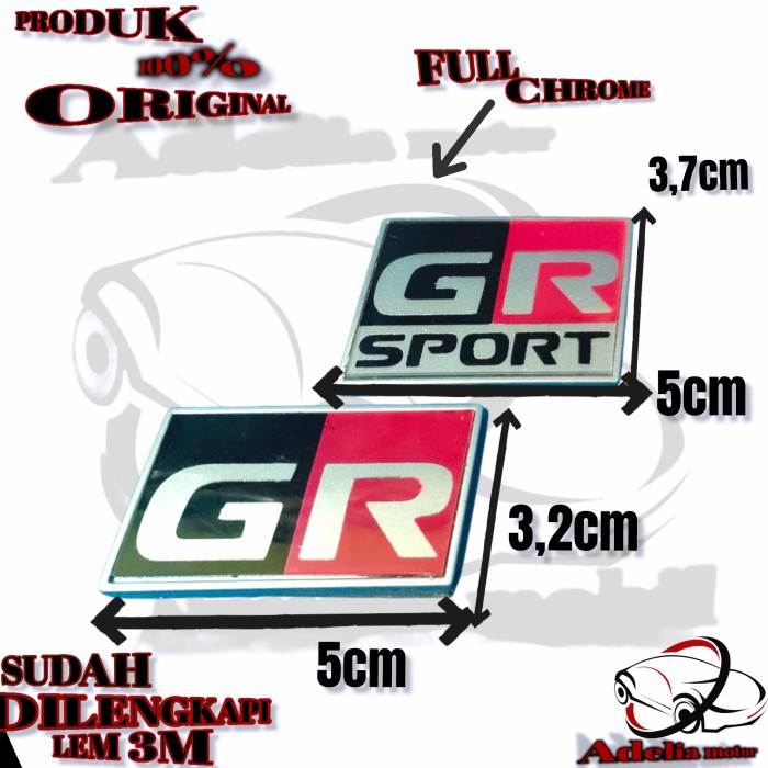 Asli Emblem GR sport Tulisan GR sport Bacaan GR sport logo GR sport satuan Diskon