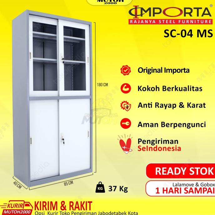 

Sale Now Importa Sc-04 Ms Lemari Arsip Besi 2 Pintu Sliding Kombinasi Geser Berkualitas