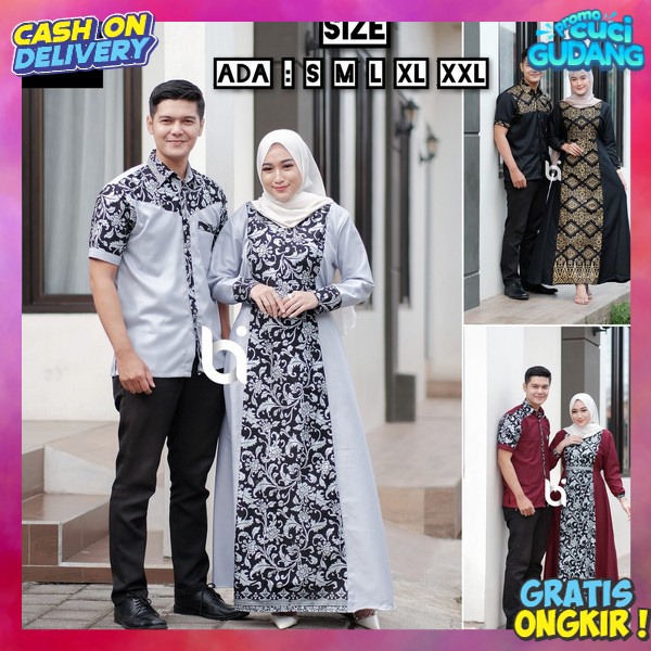 Buju Sarimbit Kondangan Kopelan Prewedding Pesta Kantor Bju Padangan Coupl Terbaru 2024 Bsju Kodanga