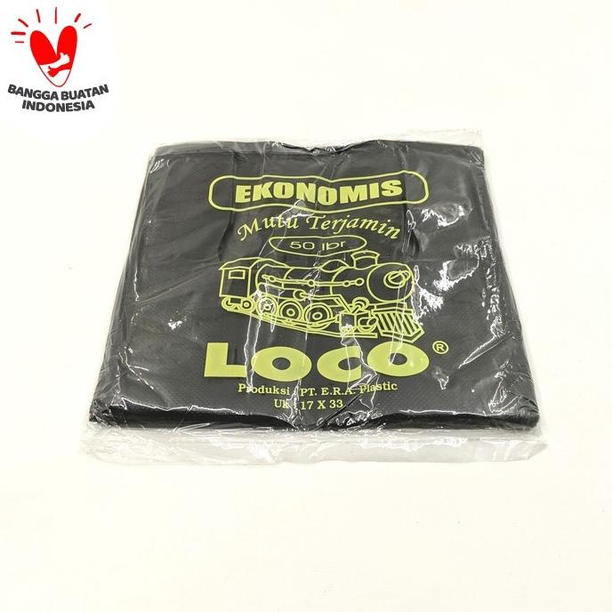 

:::::::] ekonomis uk 17 x 33 LOCO Kantong plastik kresek HITAM