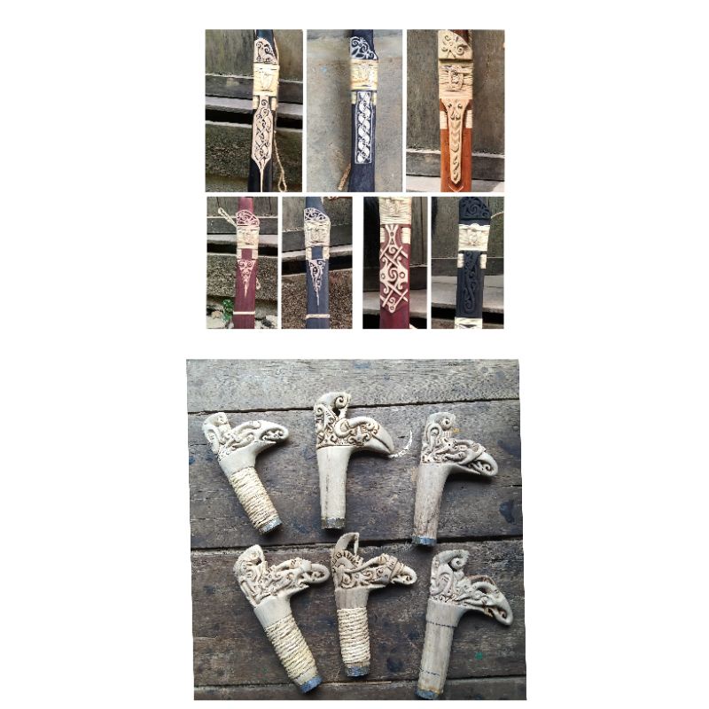 1 paket Hanya kumpang dan hulunya tanpa bilah mandau