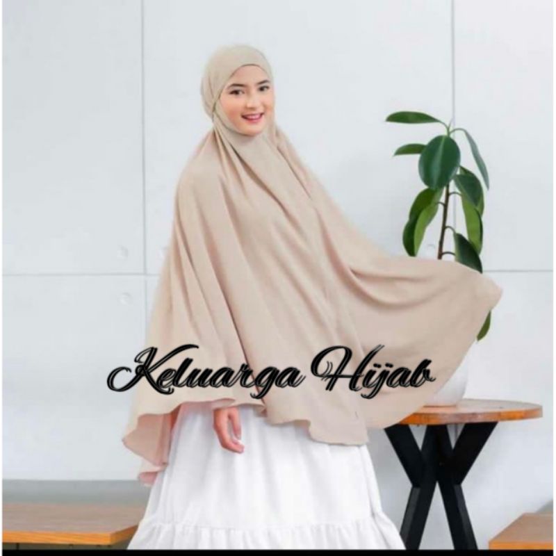 Bergo crinkle airflow menutup dagu ukuran XXXL