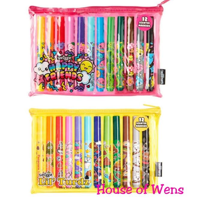 

New Smiggle Lil Turdz Scented Marker Pack X12 Original Stok Terbatas