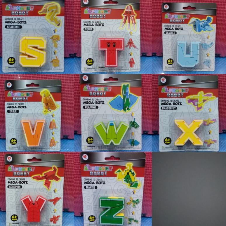 Big Sale Toy Addict Mainan Edukasi Alphabet Huruf Robot Mega Bots (A-Z) ,,