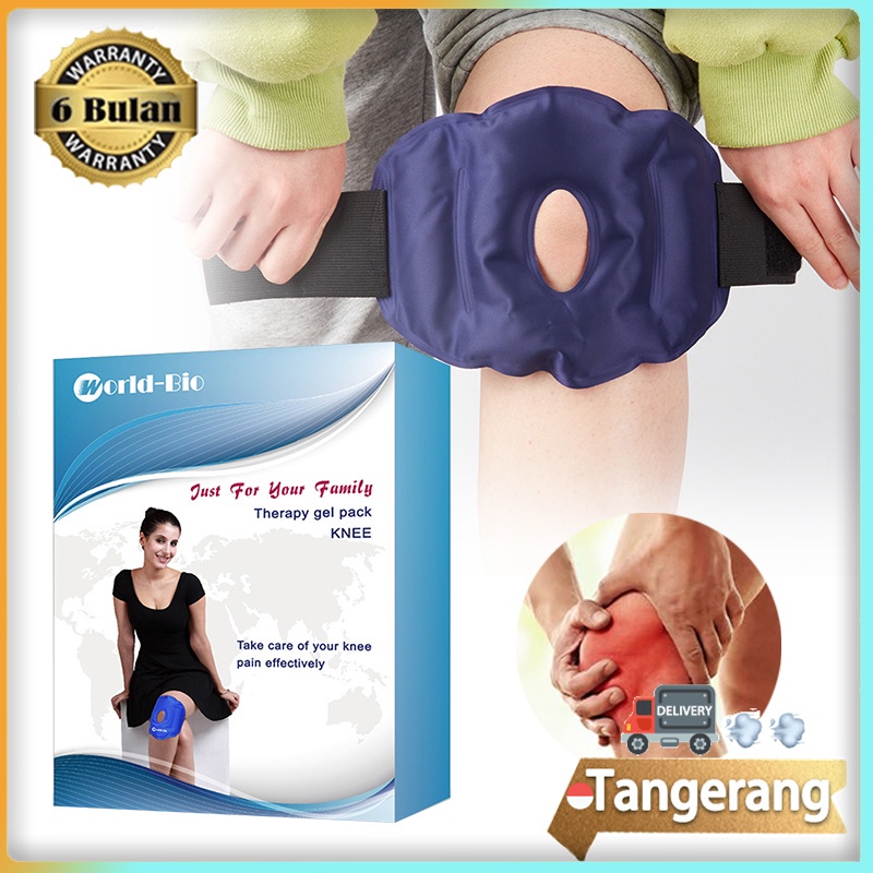 Bantalan Lutut Dingin Ice Pack Lutut Deker Lutut Kesehatan Terapi Panas Dingin Lutut Blue