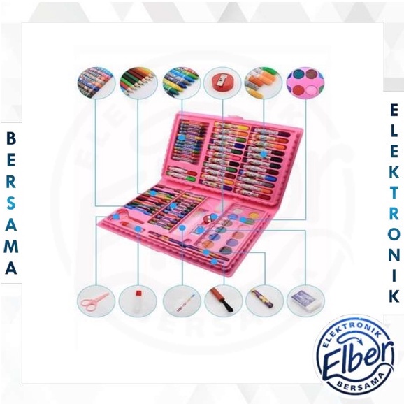 

ELBER Crayon Set Isi 86 Pensil Warna Cat Air Alat Lukis Karakter Stationary Color Pencil Murah Y1037