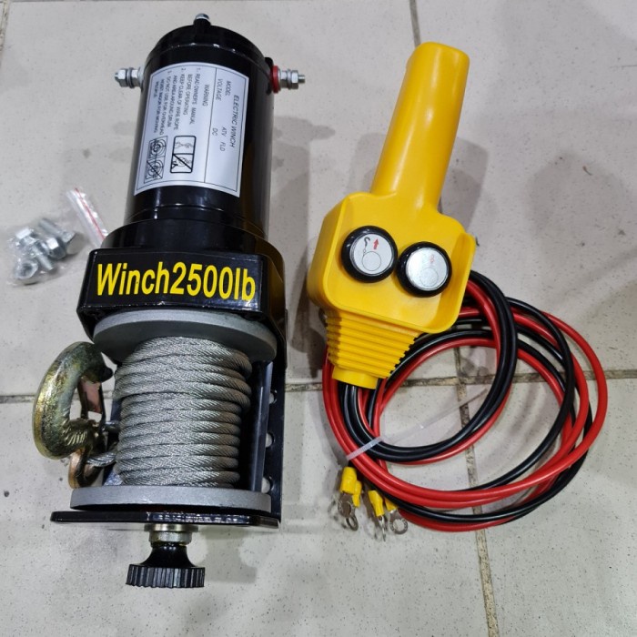 Winch Atv Hoist 2500 Lbs Electric Winch 1100 Kg