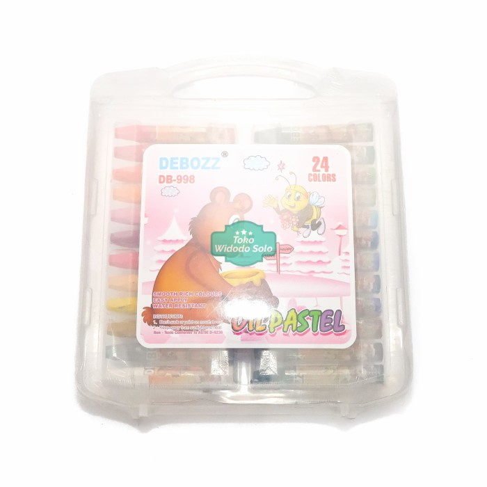 

Crayon Debozz 24 Warna Oil Pastels DB 998 Non Toxic 24 Colors Ecer