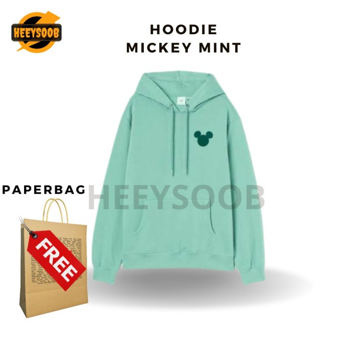 Hoodie H&M Mickey Hijau Hoodie Hnm Hoodie Jaket Sweater Pria Wanita