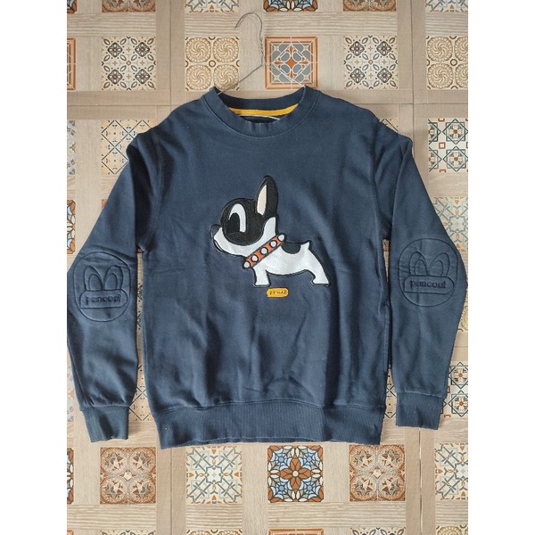 Crewneck Pancoat Black Dog Sweater Sweeter Hitam