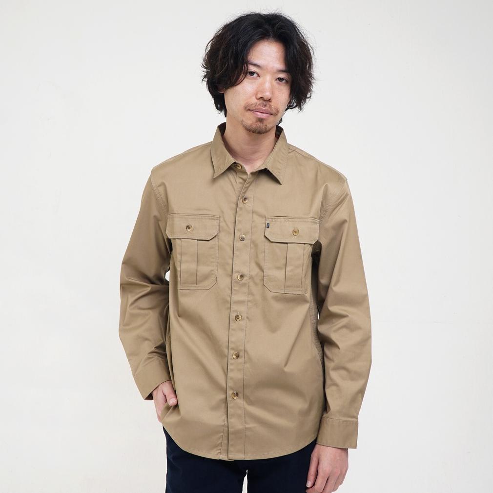 Kemeja Tactical Lapangan Pria Gunung Outdoor Kantor Pdl Wtac Lengan Panjang Mgee Field C001 Khaky