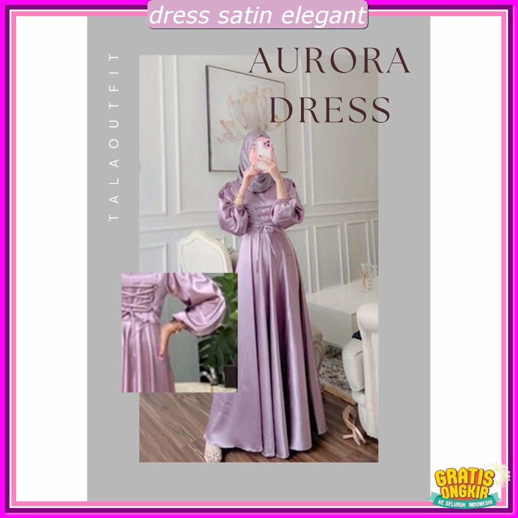 Dreas Brismid Terbaru Dress Simmer Silk Premium Dres Serut Samping Elejant Gaun Pesta Muslimah Elega