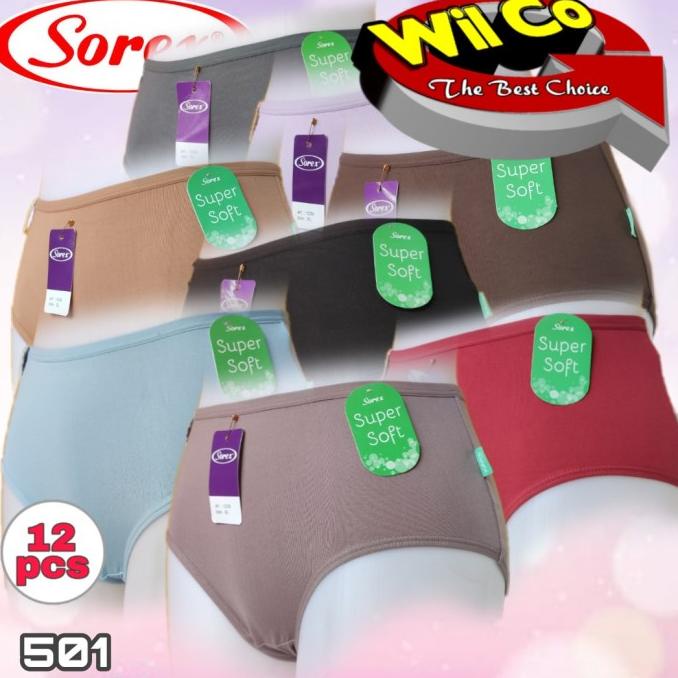 K501L | SATU LUSIN CD WANITA SOREX 1239 (12 PCS) CELANA DALAM WANITA
