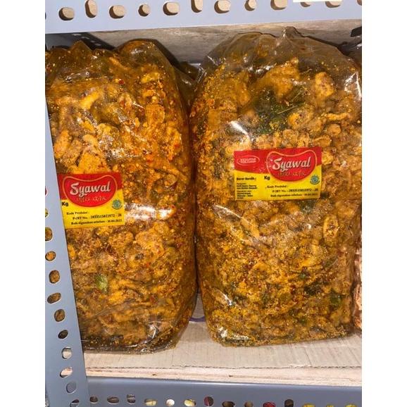 

Ready Keripik kulit ayam pedas jeruk Syawal 2kg (bal)