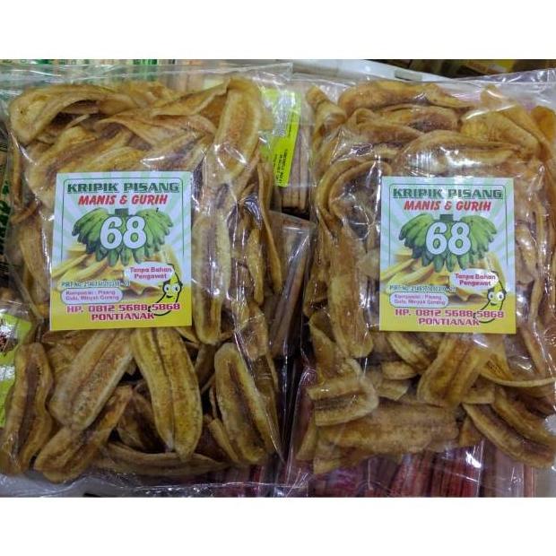 

Keripik Pisang 68 Pontianak - Manis, Renyah dan Gurih ukuran JUMBO Best Seller