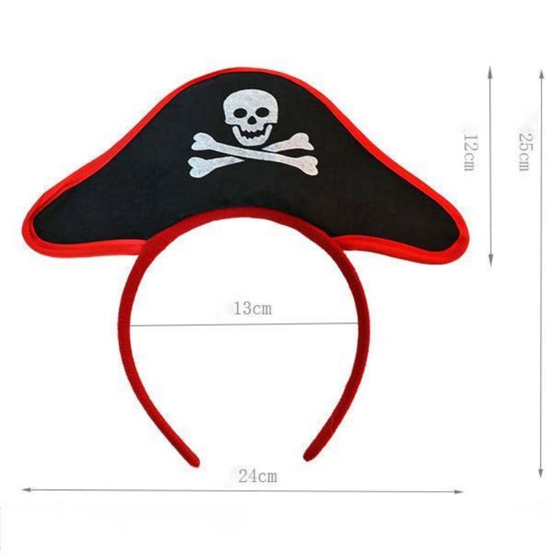 2pcs Accessories Halloween Bando Bajak Laut Cosplay Skull Topi Bajak