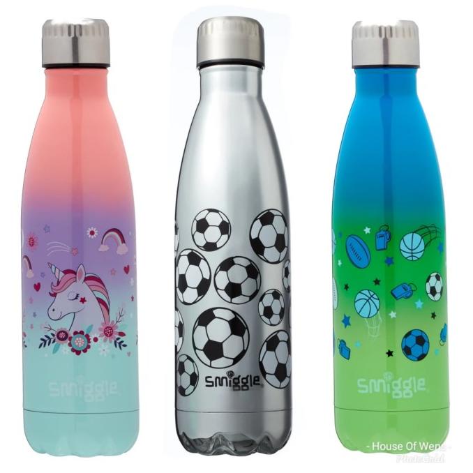 New Smiggle Wonder Stainless Steel Bottle - Botol Minum Stainless Smiggle Berkualitas