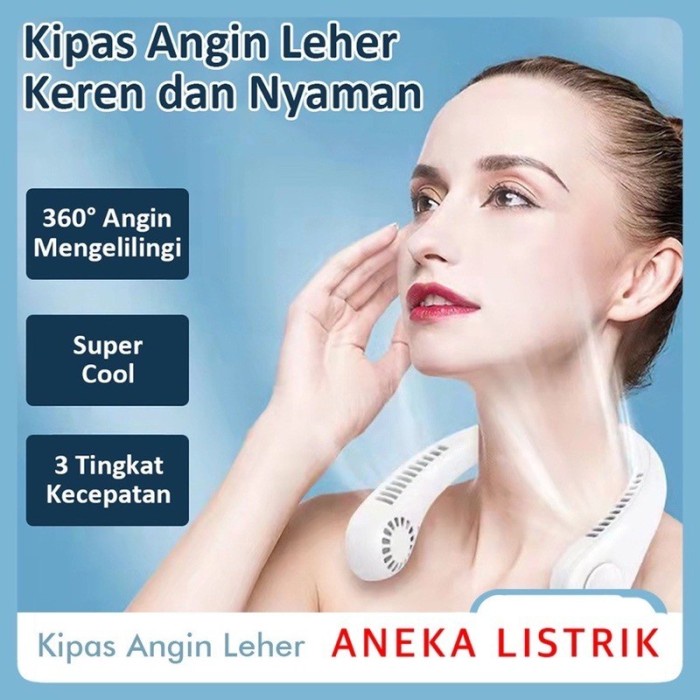 BAYAR DITEMPAT Kipas Leher Portable Neck Fan Olahraga Outdoor /KIPAS ANGIN MINI/KIPAS ANGIN