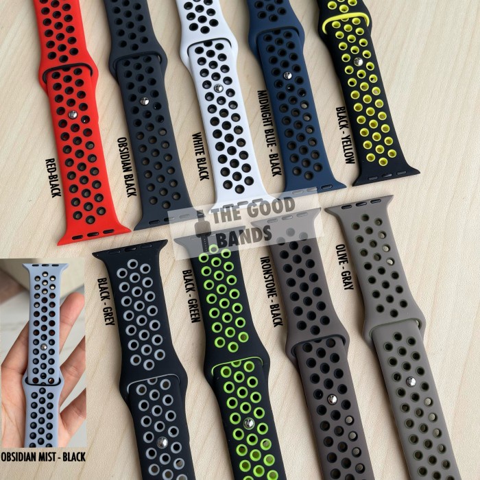 Terbaru Strap Apple Watch 7 41Mm 45Mm Nike Sport Band Rubber Sillicone Iwatch Promo Terlaris