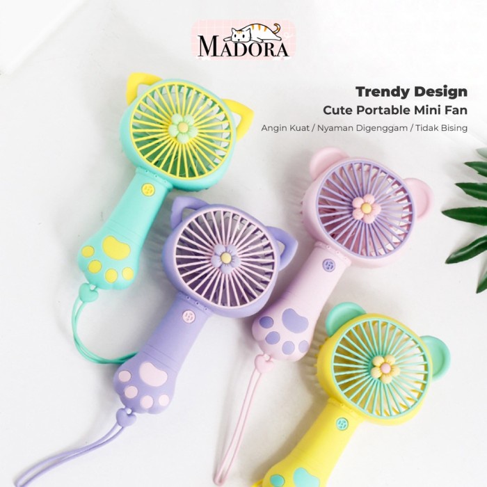 Discount Madora Kipas Angin Mini Portable Karakter Lucu Premium Cas USB /KIPAS ANGIN MINI/KIPAS