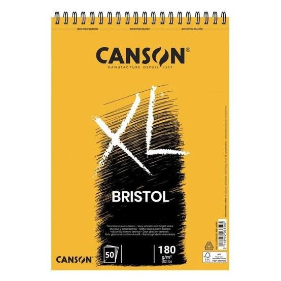 

CANSON XL BRISTOL SPIRAL 180GSM A4 50SHEETS