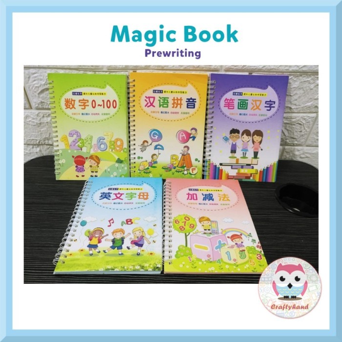 

3D Magic Book M9 - 4 pcs buku & 4 Bulpen + 20 Refill