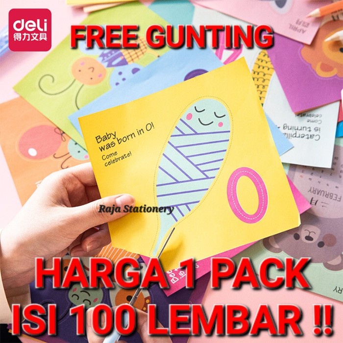 

DELI Origami Craft Paper + FREE GUNTING / Kertas Origami Lipat Corak