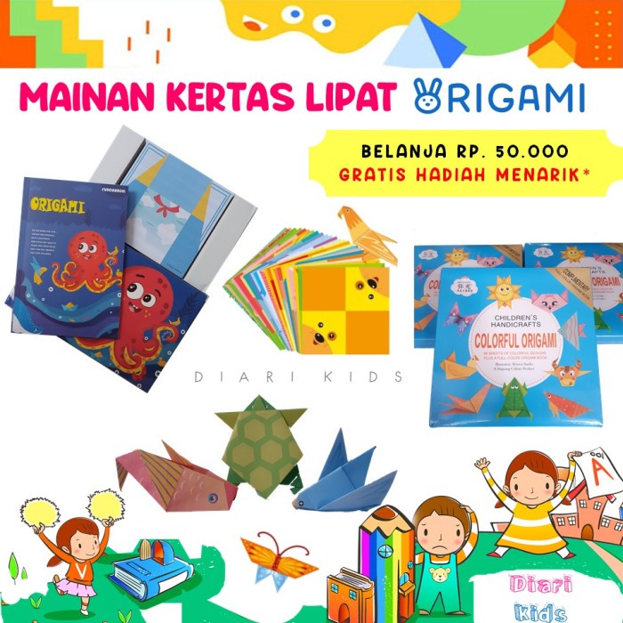 

Mainan Edukasi Anak Kertas Origami Lucu / Kerajinan Tangan Origami