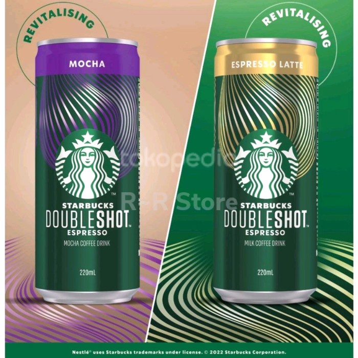 

Coffee starbucks double shot espresso mocca & espresso latte 1 karton