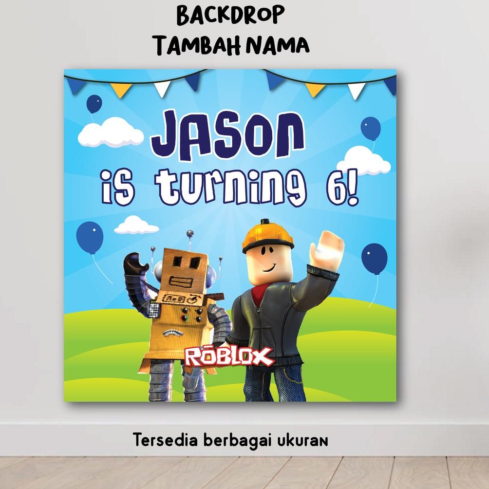 BACKDROP ROBLOX BACKGROUND BANNER DEKORASI SPANDUK ROBLOX HAPPY BIRTHDAY HBD ULTAH ULANG TAHUN WALLP