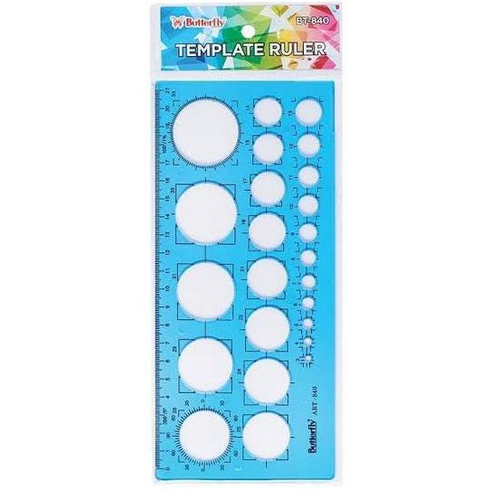 

BARANG TERBARU !!! BUTTERFLY BT840 CIRCULAR TEMPLATE RULER MAL PENGGARIS LINGKARAN BULAT - TERLARIS