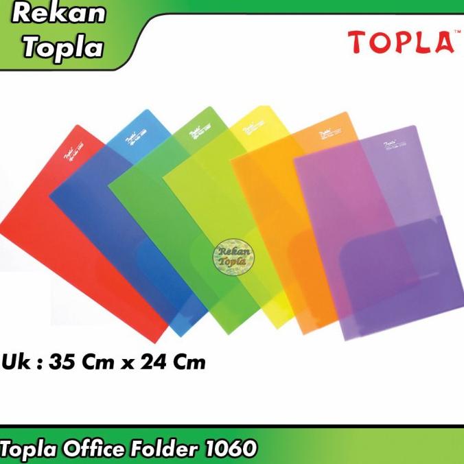 

BARANG TERBARU !!! TOPLA 1060 OFFICE FOLDER DOUBLE FILE MAP DUA SAKU PLASTIK TEBAL - TERLARIS