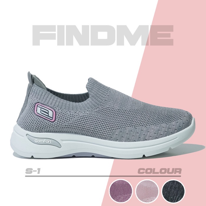 NEW Sepatu Kets Wanita Tanpa Tali Sport Enteng Elastis Nyaman S-1 Import