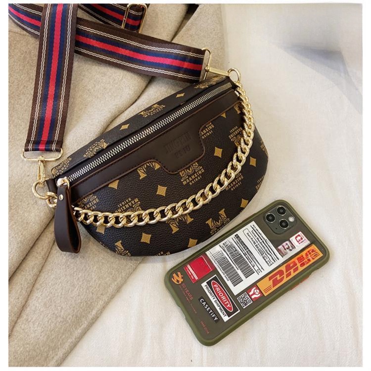 Tas Selempang Tali Lebar untuk Wanita, Tas Pinggang Selempang Dada Ponsel Tali Lebar Serbaguna