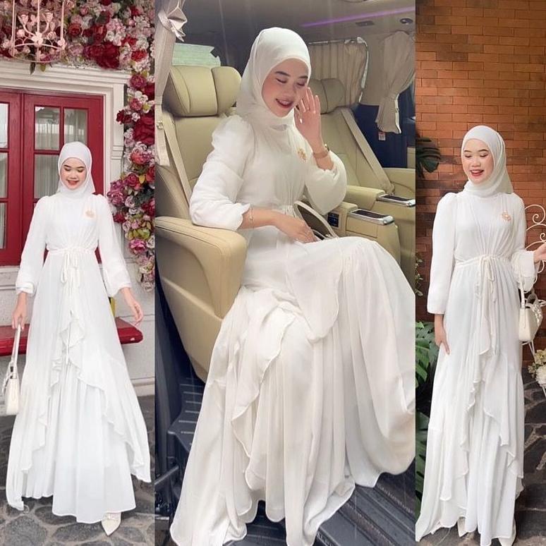 Murah Airinset - Setelan Ceruty Babydoll Polos Terbaru - Pakaian Wanita Fashion Remaja Muslim Kekini