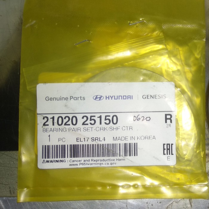 Cod Metal Bulan Std Hyundai H1 Bensin Asli Hyundai Kode Hm113