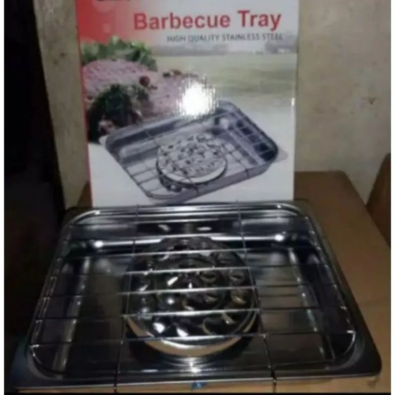 Alat Panggang Bbq , Kompor Gas - Panggangan Pemanggang Sate Dan Sosis Bakar Happy Grill Steel