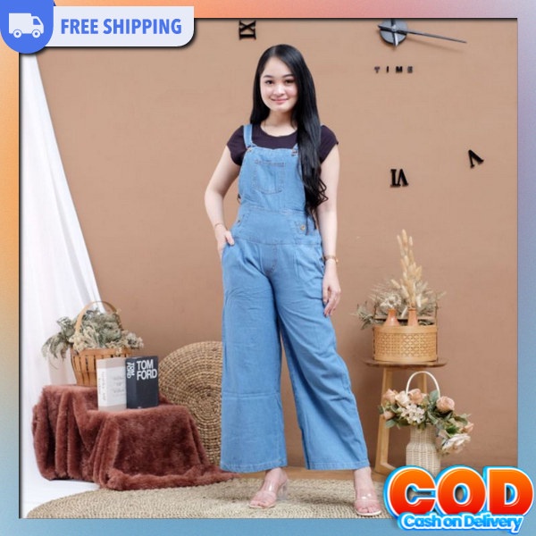 Stretch Murah Pakean Jumsuit Gaya Korea Overall Kaki Overal Wanita Atsan Wsnita Tali Kekinian Celaba