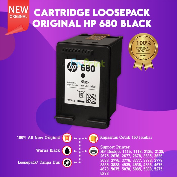 

CARTRIDGE ORIGINAL HP LOOSEPACK 704 703 803 678 682 680 97 22 15 46 27