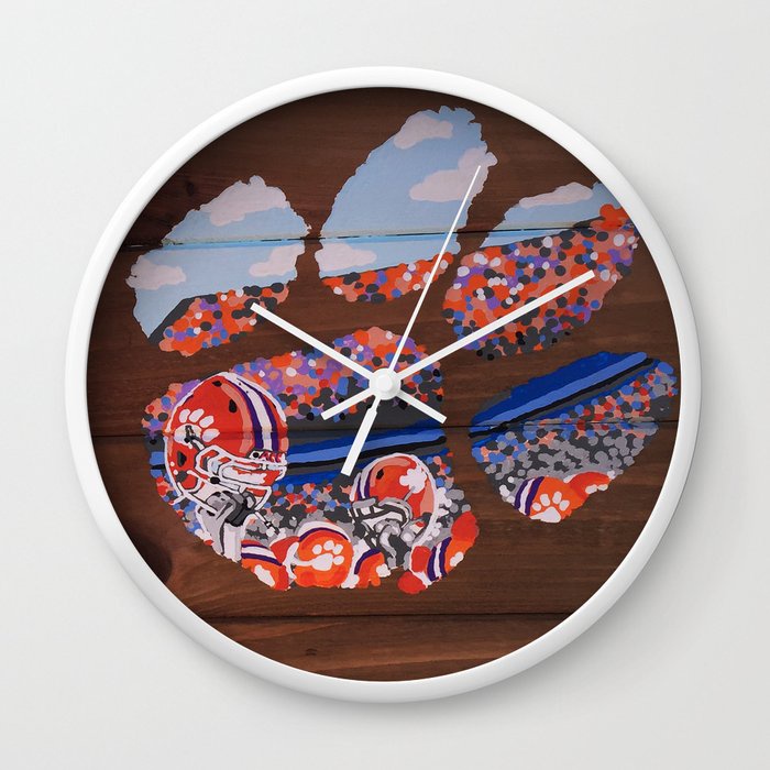 Jam Dinding Clemson Tiger Paw