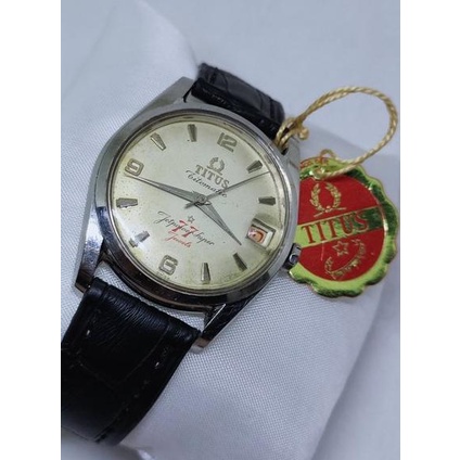 (bk) titus 77 jewels titomatic jetpower super original jam tangan antik swiss solvil et titus77 vint