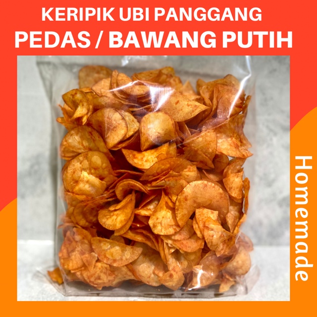 

KERIPIK UBI PANGGANG 500 GR / KRIPIK UBI PANGGANG PEDAS / BAWANG PUTIH Non COD